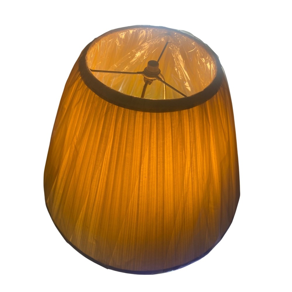 Vintage Chinoiserie Ginger Jar Table Lamp‎ Floral Ceramic Pleated Shade 28in - Picture 4 of 8